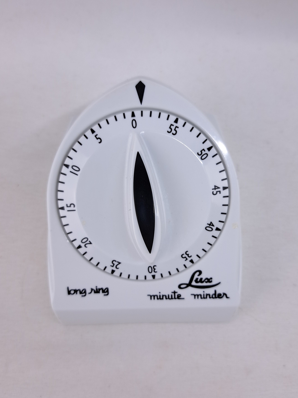 Lux 60 Minute Minder Kitchen Timer Manual Knob Long Ring Works